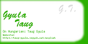 gyula taug business card